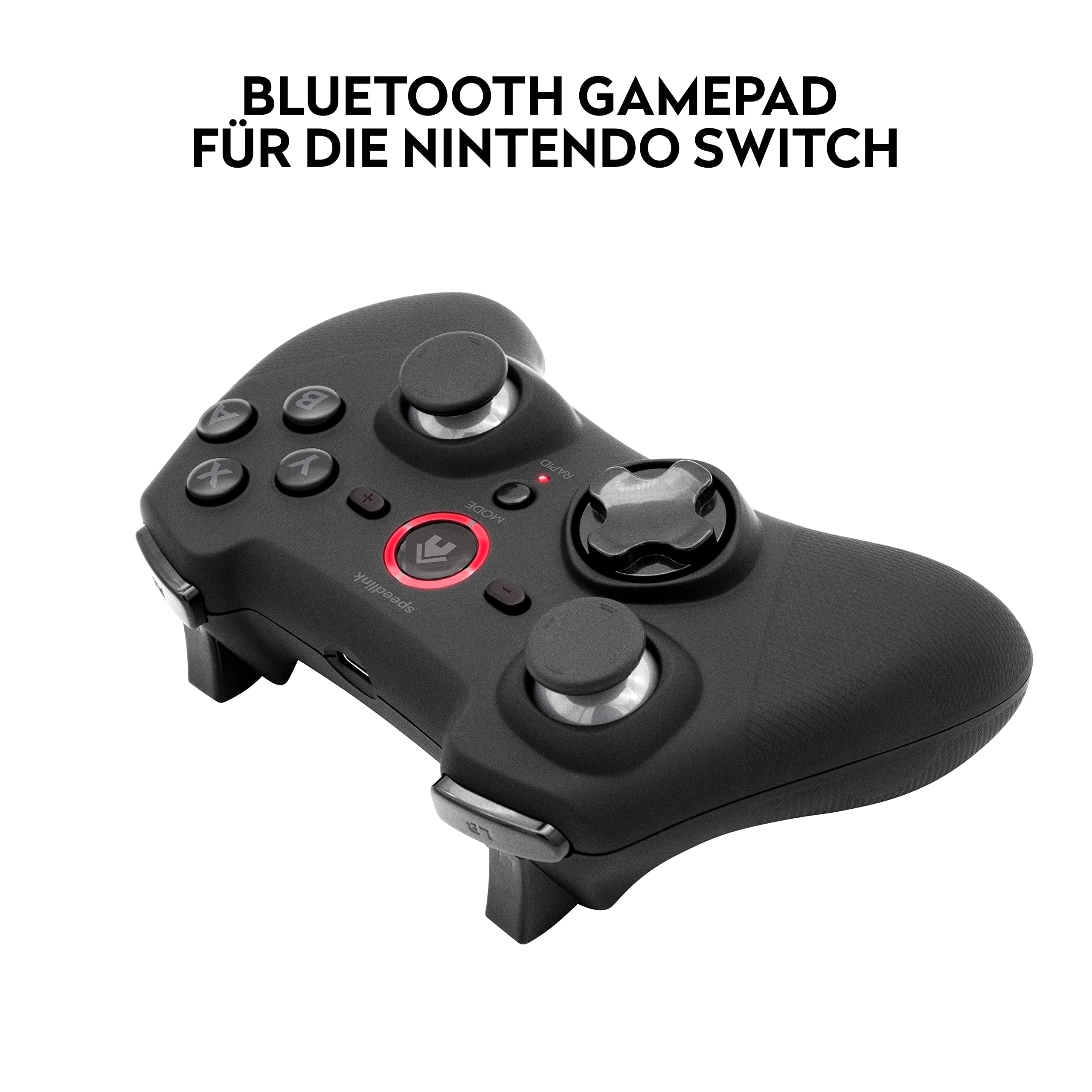 Speedlink RAIT Wireless Gamepad for Nintendo Switch, PC, Android - Bluetooth Controller with Motion Sensor & Vibration - Perfect for Gaming & Streaming