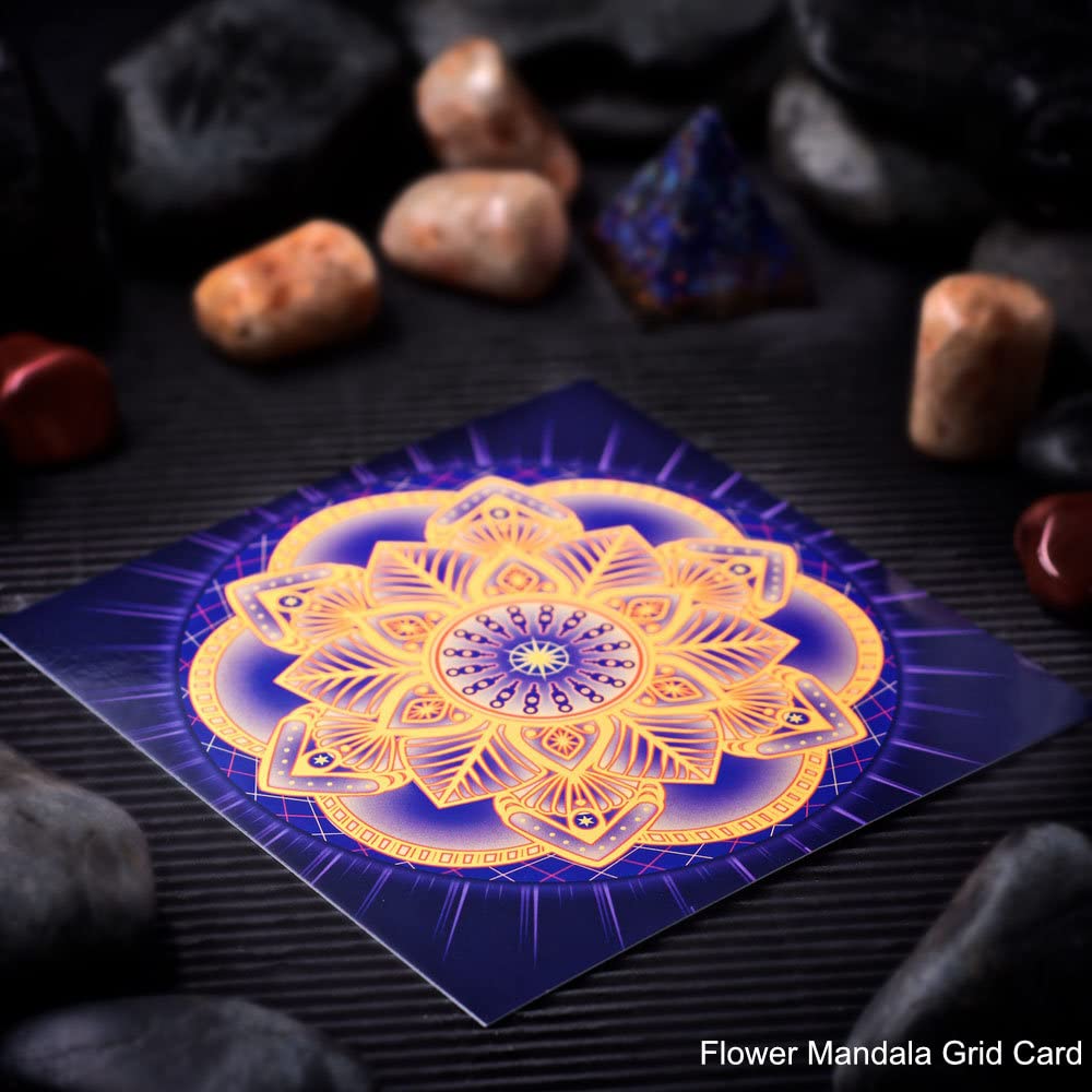 Attract Abundance Mini Crystal Grid Set - Goldstone, Citrine & Aventurine Stones for Manifestation | Feng Shui Home Decor, Meditation & Spiritual Healing