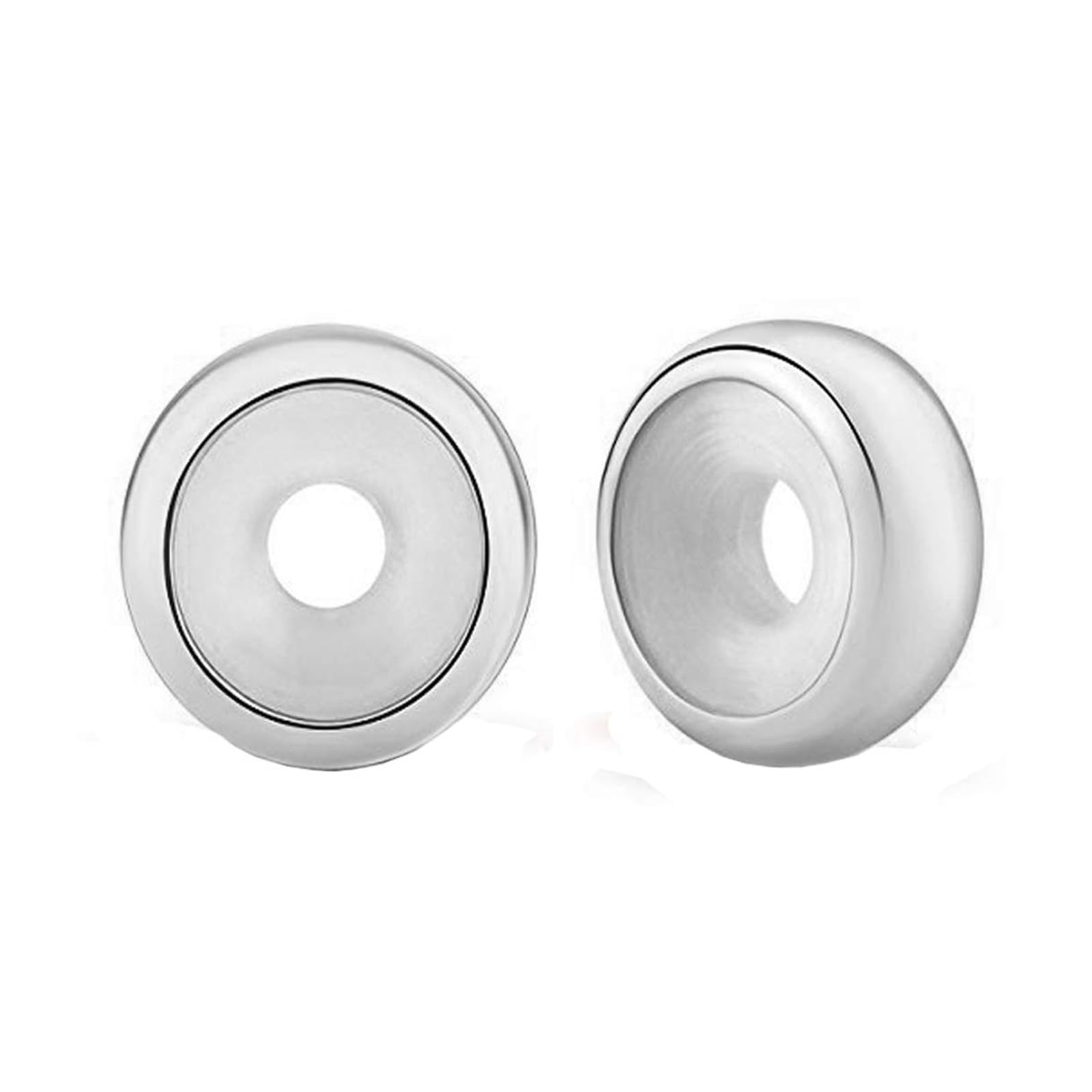 GW Clip Stopper Charms - 925 Sterling Silver Round Rondelle Spacer Beads for Jewelry Making, DIY Charm Bracelets - Perfect Gift for Women & Girls - Great for Birthdays, Anniversaries & Special Occasions
