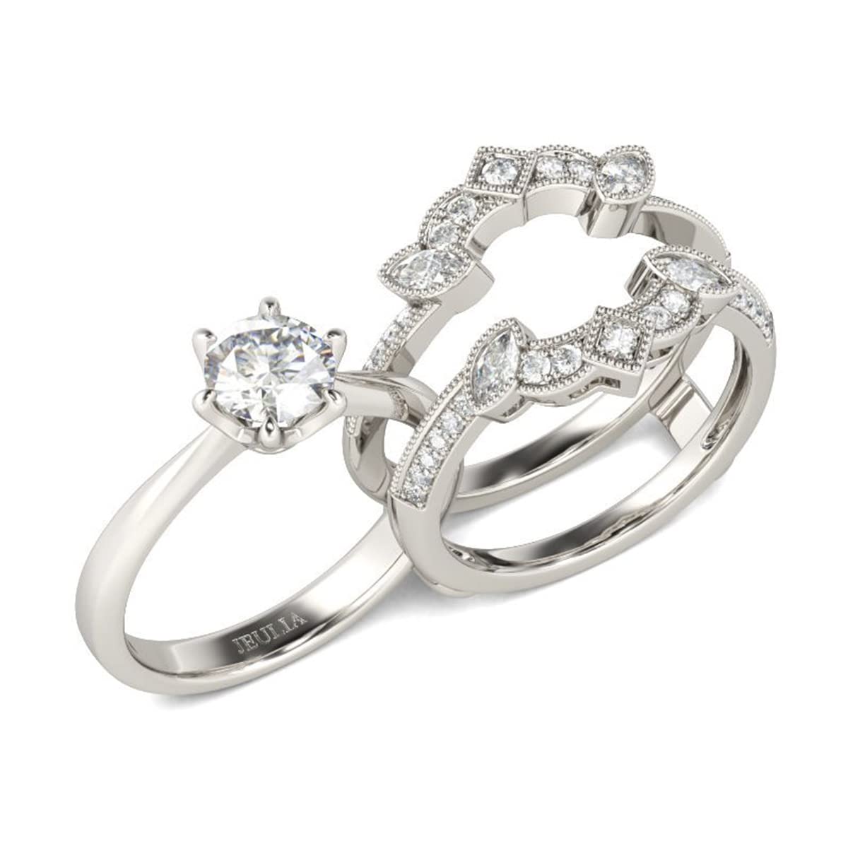 2.5ct Vintage Princess Cut Moissanite Engagement Ring - Art Deco Antique Wedding Bridal Set with Halo, Jewelry Gift Box | Perfect for Proposals, Anniversaries & Special Occasions