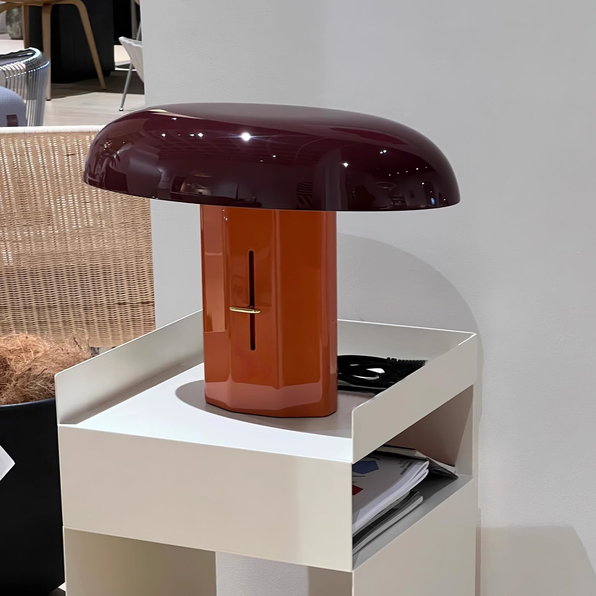 Molli Mushroom Table Lamp - Modern LED Night Light for Bedroom, Nursery, Living Room - Warm White Dimmable Lighting for Relaxation & Decor