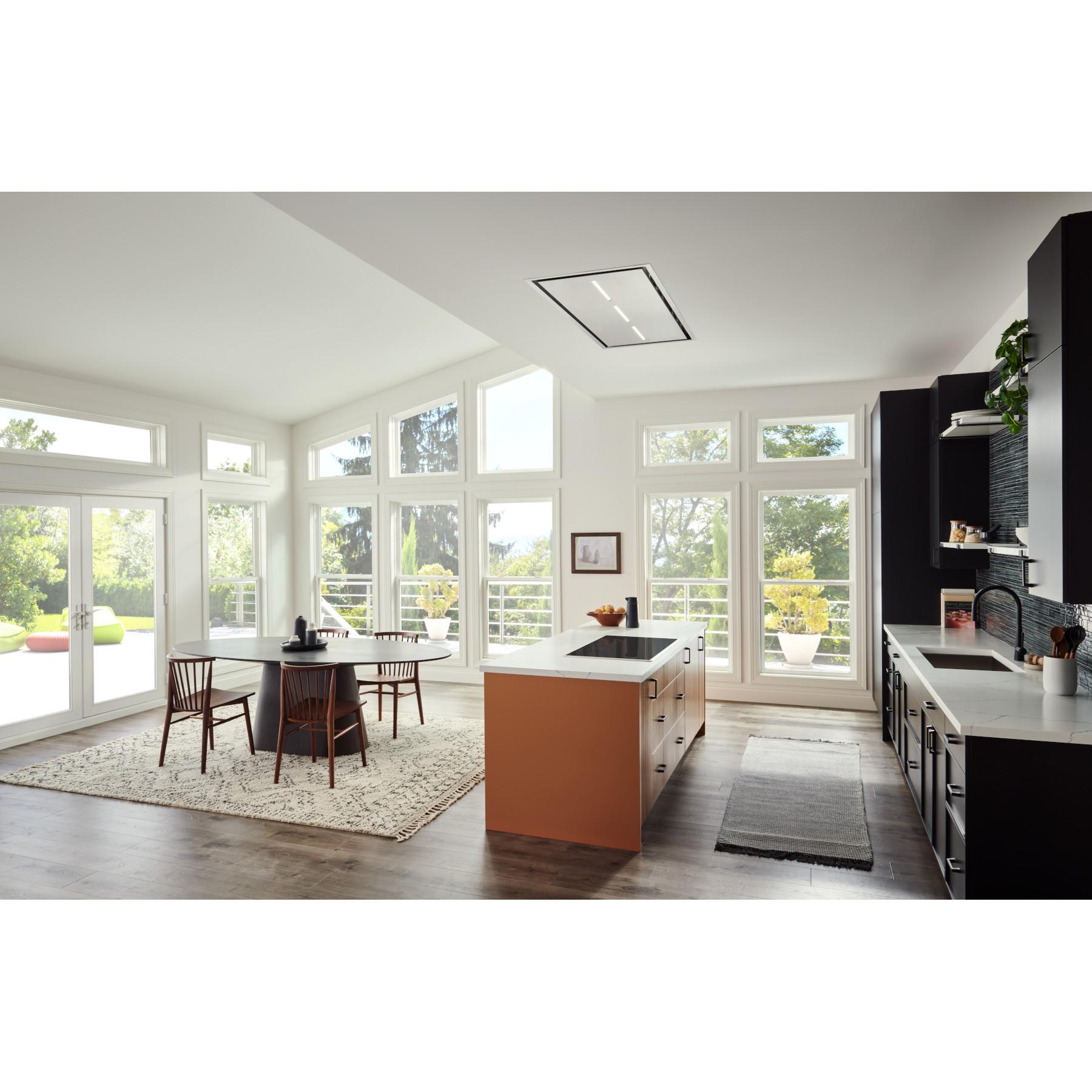 **HBC163ESS 63 Inch Brushed Stainless Steel Ceiling Mounted Range Hood with LED Light – Powerful Ventilation for Kitchens – HBC1 Series (Blowers Sold Separately) – Ideal for Modern Homes & Commercial Kitchens**