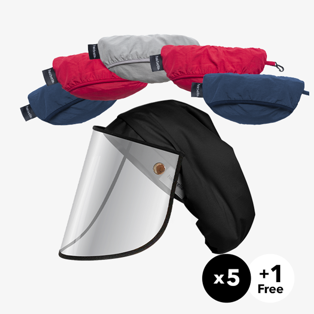 Hairbrella Pro XL Waterproof Rain Hat with Face Shield - UV Protection, Windproof & Adjustable for Women & Men - Perfect for Walking, Running, Outdoor Activities (Buy 5 Get 1 Free Gift Bundle)