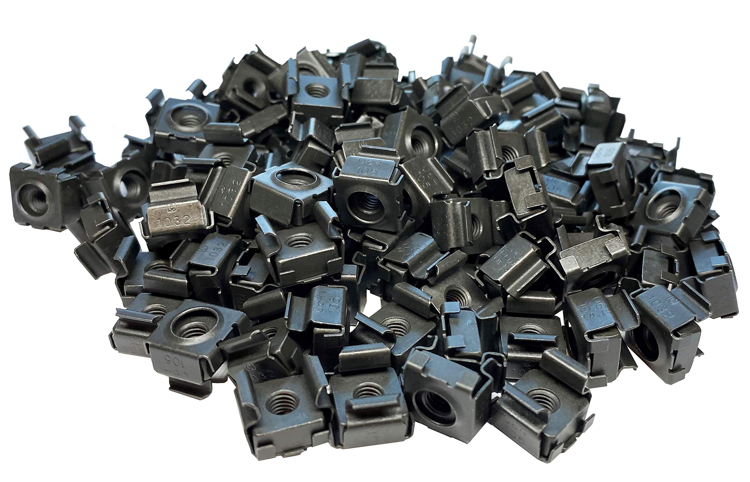 10-32 Cage Nut & Screw Kit with Washers - 100-Pack, Made in USA - Heavy Duty Fasteners for Electrical Panels, Server Racks & Industrial Equipment