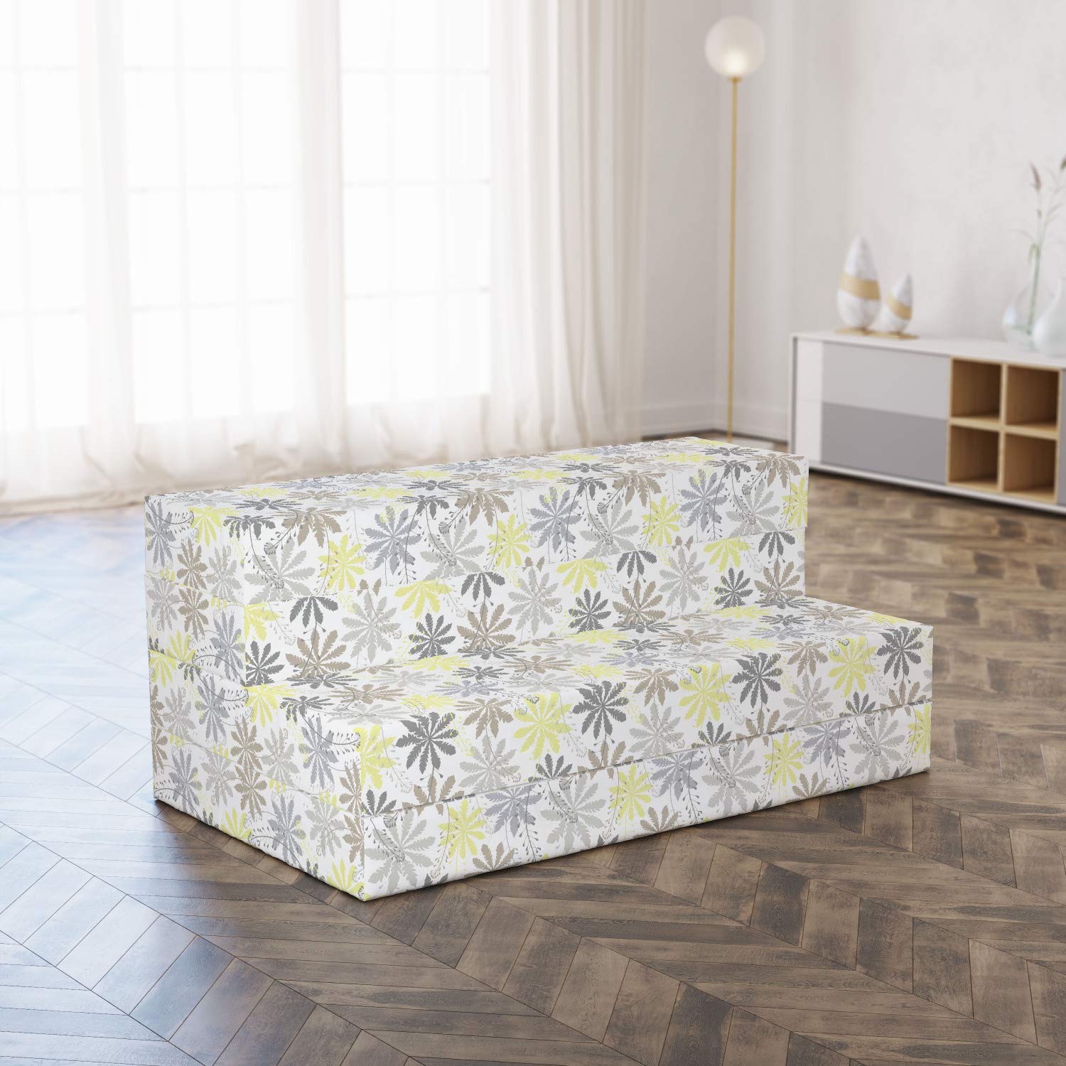 Ambesonne Floral Foldable Mattress - Shepherd's Purse Pattern - 78.7