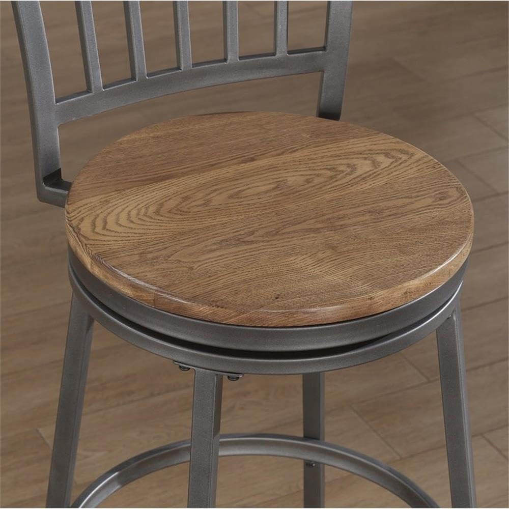 American Woodcrafters Filmore Bar Stool - Solid Wood Counter Height Stool with Backrest - Perfect for Kitchen Islands, Breakfast Bars & Home Pub Decor
