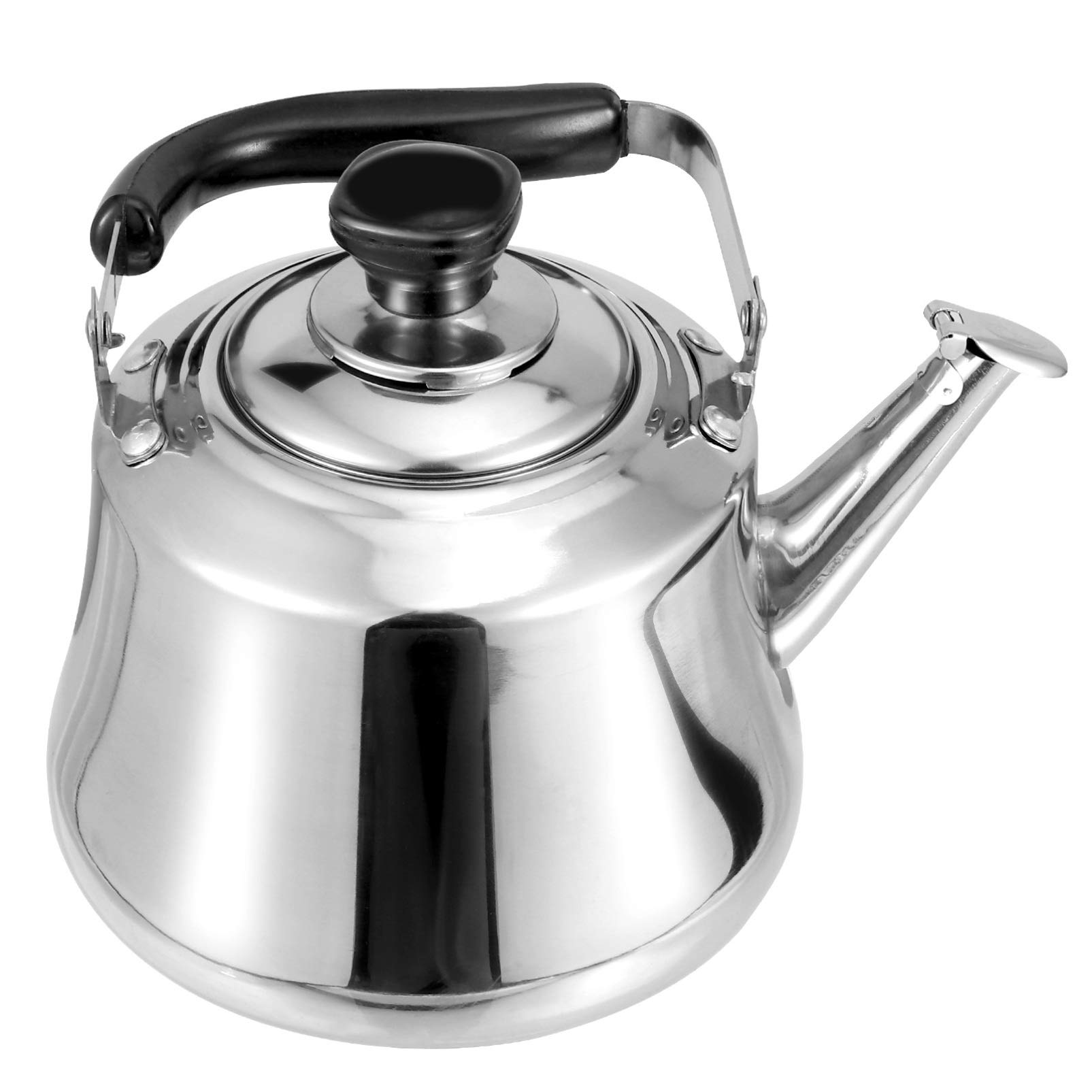 DOITOOL 1pc Stainless Steel Whistling Tea Kettle - Large Capacity Chirping Water Kettle for Home & Kitchen - Perfect for Stovetop Brewing, Camping, and Daily Tea Making