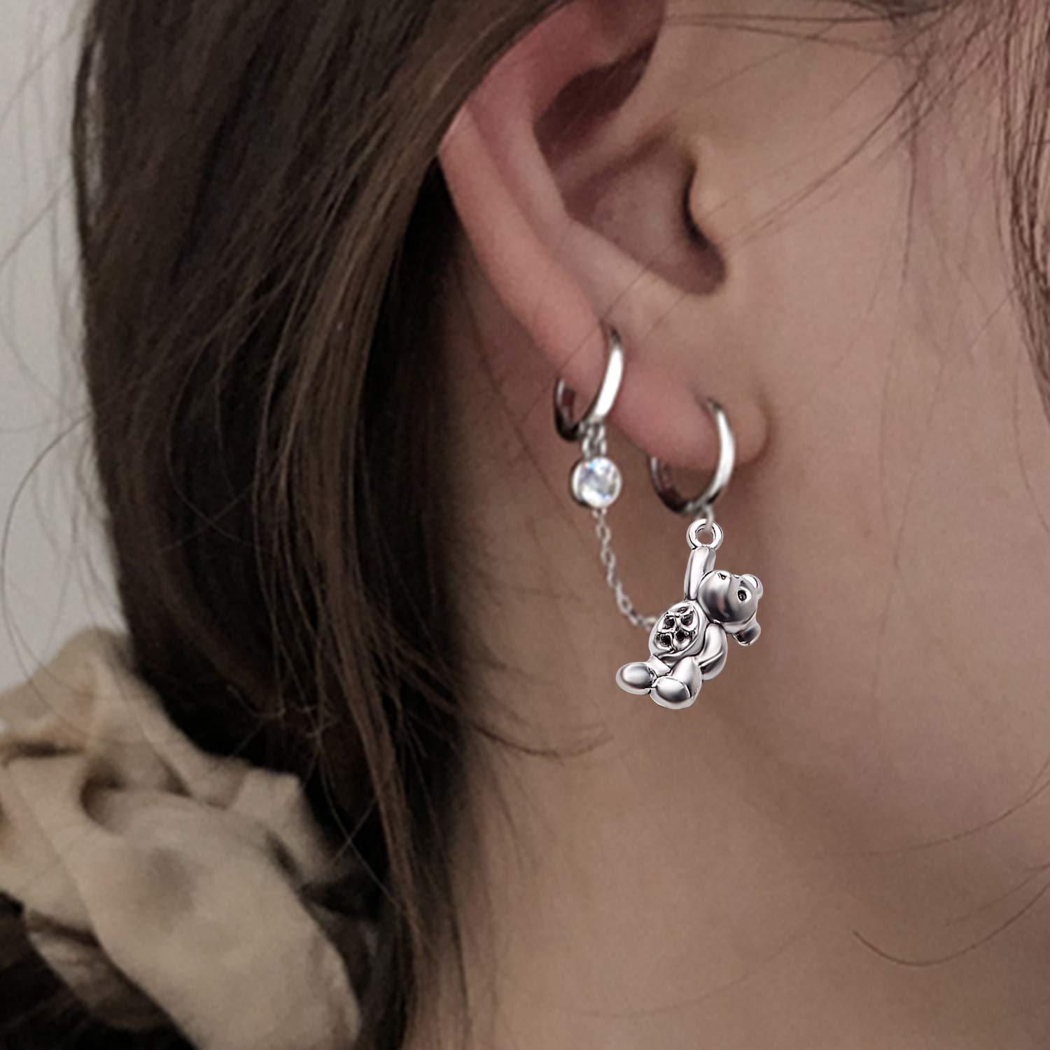 100g Antique Silver Bear Charms - Alloy Animal Pendants for DIY Jewelry Making, Necklace & Bracelet Accessories - Perfect for Crafting, Gift Giving & Handmade Jewelry Projects