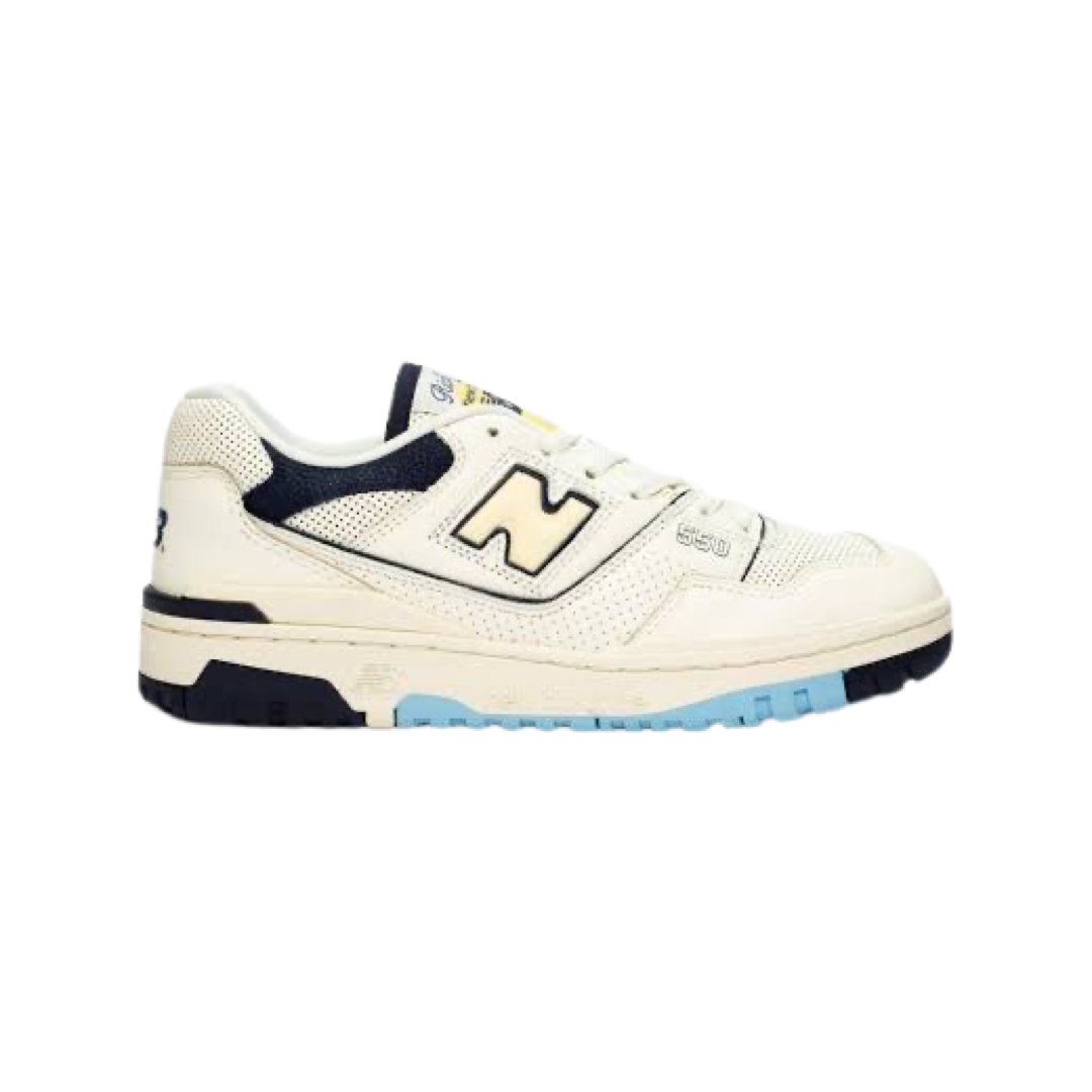 New Balance 550 Sneakers in Rich Paul Cream, Navy, Sky Blue & Yellow | Retro Basketball Shoes for Men & Women | Perfect for Casual Wear, Street Style & Gym Workouts