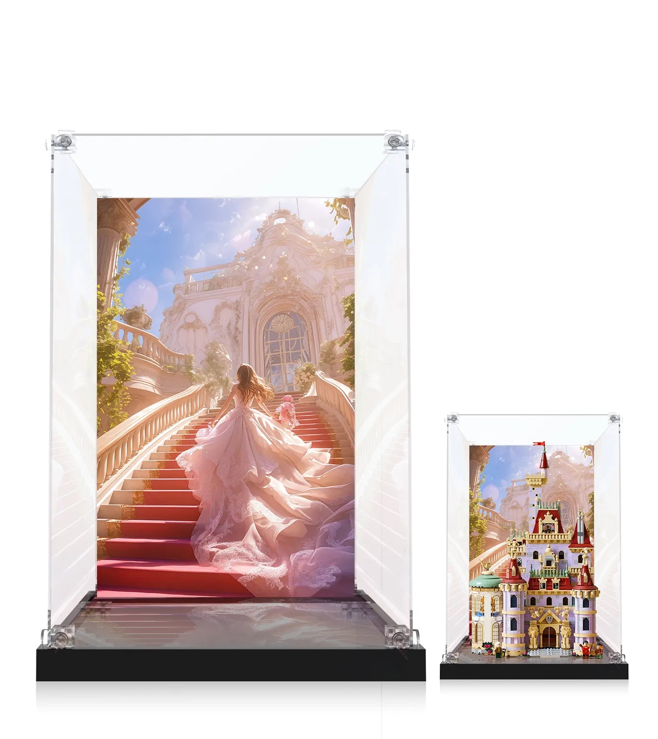 Premium LEGO® Disney Beauty and the Beast Castle 43263 Display Case - Clear Acrylic Protector for Collectible Building Set - Perfect for Home Decoration & Gift Giving