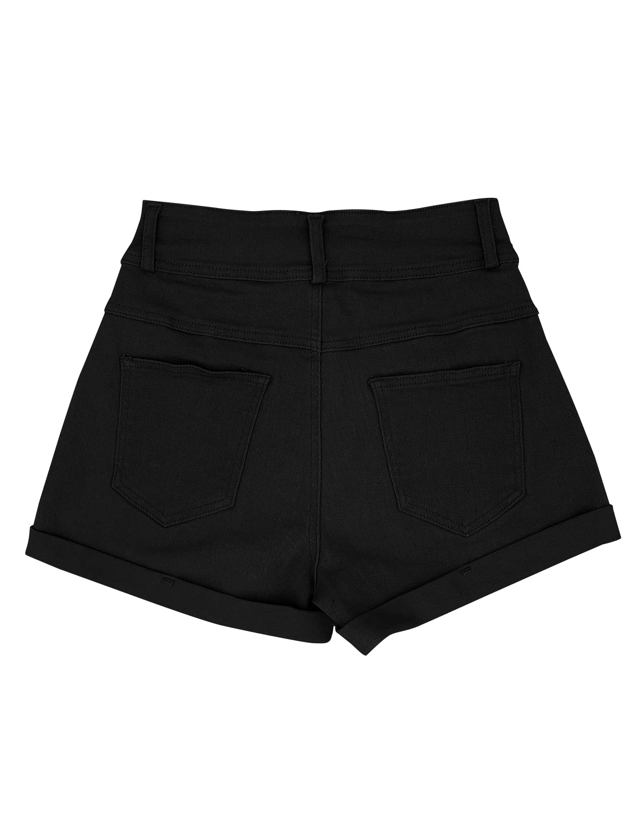 Women's High Waist Denim Shorts with Pockets - Relaxed Fit Casual Jean Shorts for Summer Outfits, Beach, and Travel