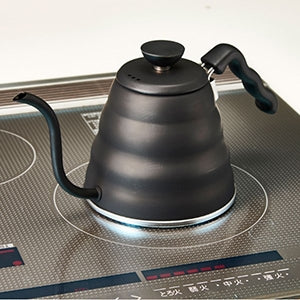 Hario Buono Gooseneck Electric Kettle - 1.2L Matt Black Pour Over Coffee & Tea Kettle for Precision Brewing - Perfect for Chemex, V60, and French Press Coffee Makers