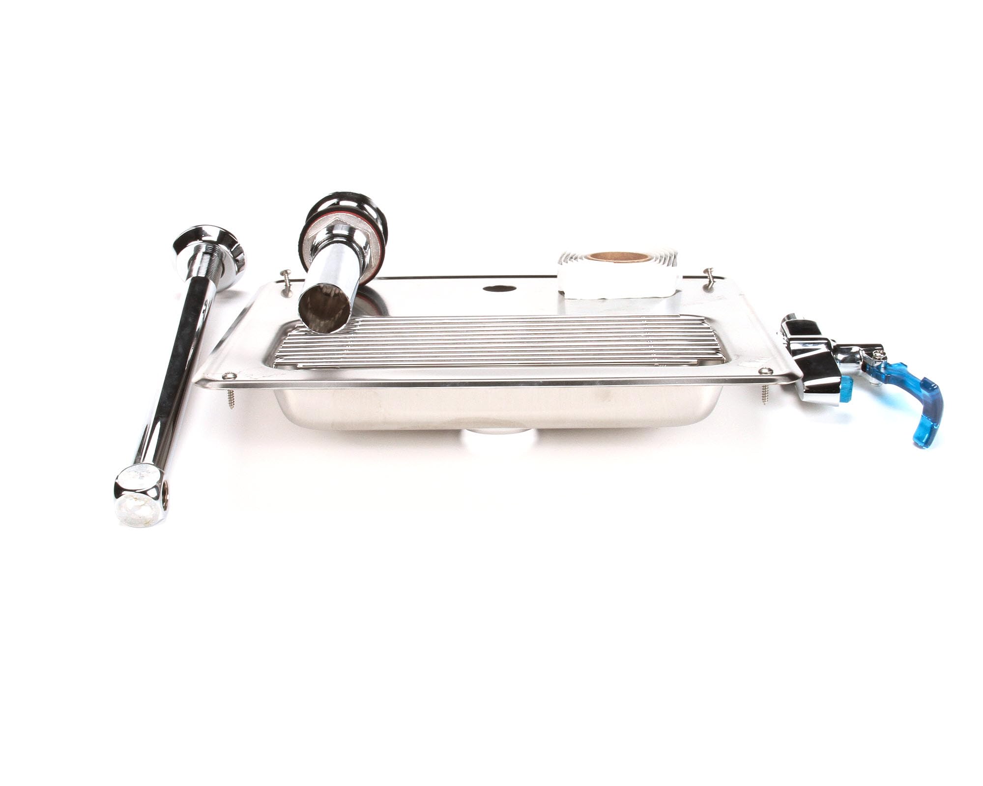 T&S Brass 5GF-8P-WS Commercial Water Station with Retro Glass Filler - Heavy Duty Stainless Steel Drinking Fountain for Restaurants, Schools, and Office Buildings
