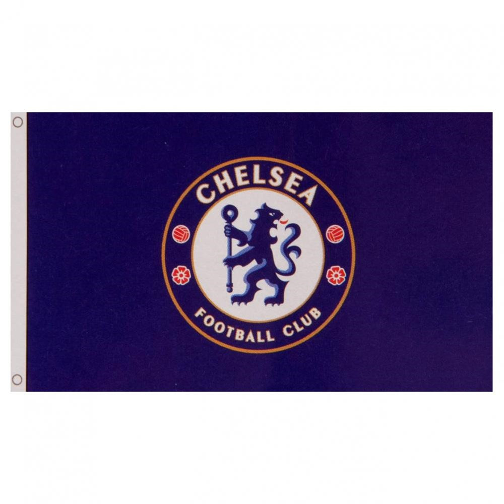 Chelsea FC Official Core Crest Flag - Perfect for Home Decor, Game Day & Fan Gifts | Chelsea Football Club Merchandise