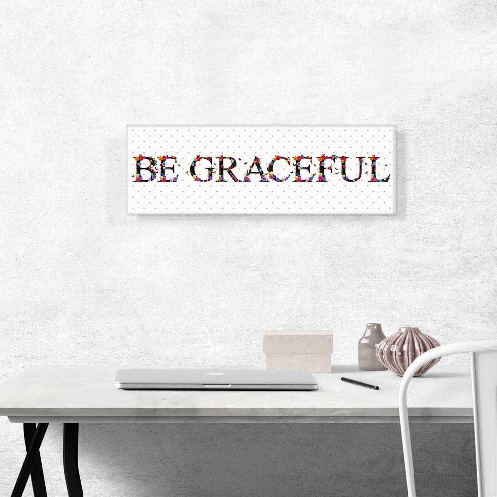Graceful Girls Room Decor - 36x12 Inch Stretched Canvas Art Print, Framed Wall Painting, Giclee Poster for Bedroom & Nursery - Perfect for Kids' Room, Teen Girls' Space & Gift Giving