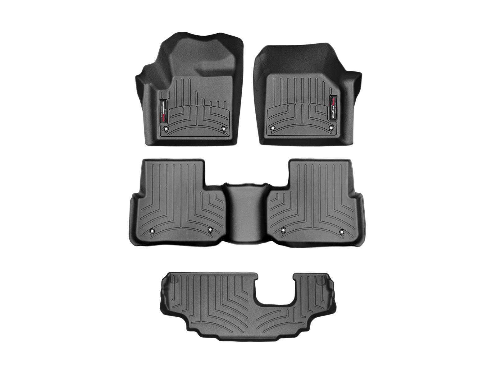 WeatherTech Custom Fit All-Weather Floor Mats for Cars & Trucks | Heavy Duty FloorLiner (Model 44796-1-2-3) | Perfect for Rain, Snow & Mud Protection