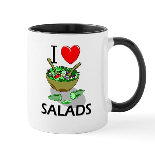 White/Black Inside - I Love Salads Mug