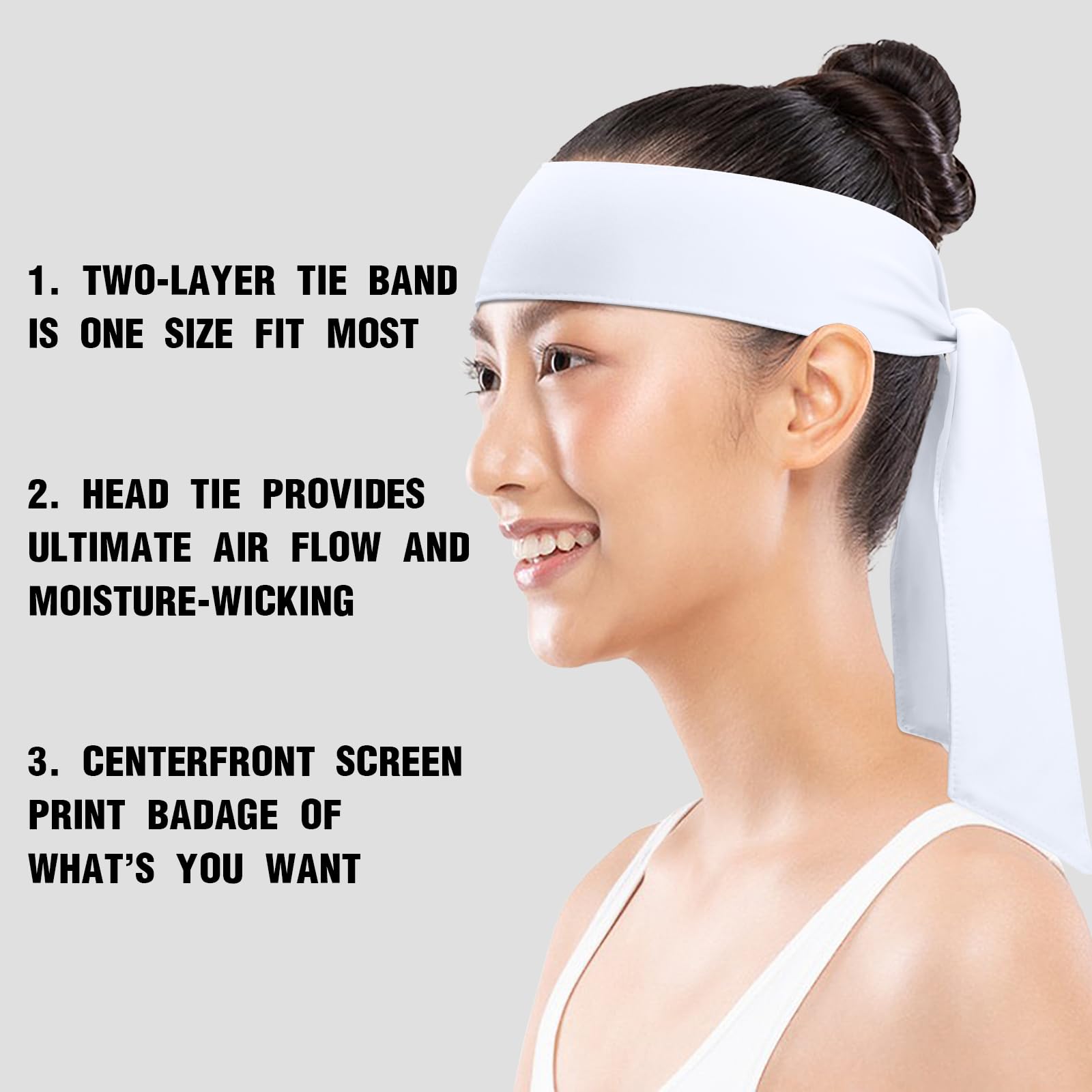 3 Pack Adjustable Head Ties & Sweatbands for Men & Women - Breathable Workout Headbands for Basketball, Running, Tennis, Karate & Athletics - Perfect for Sports, Fitness & Active Lifestyles