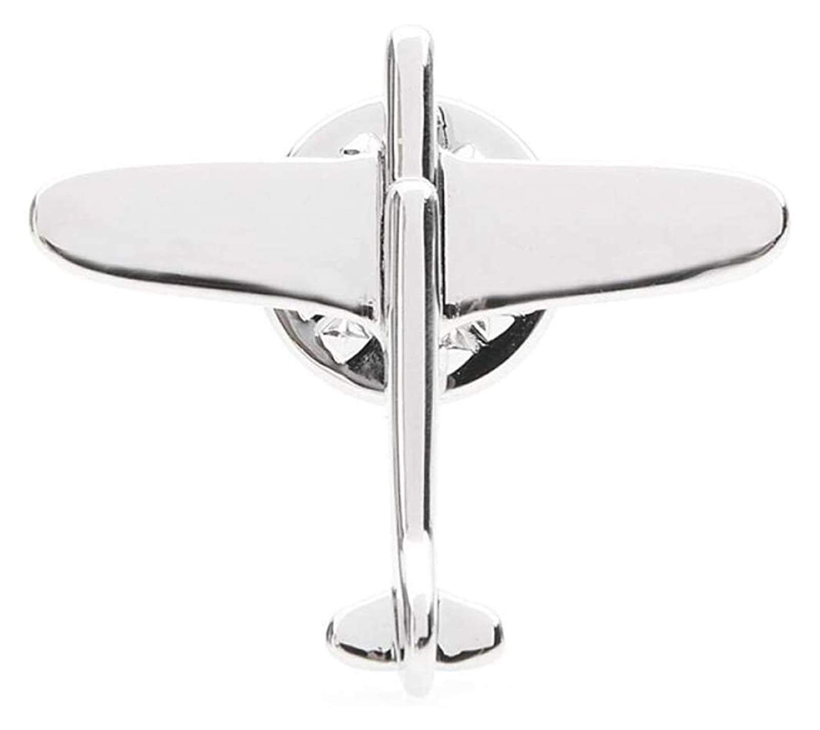 YUESFZ Silver Airplane Brooch Pin for Women & Men - Elegant Aircraft Jewelry Gift for Formal Occasions, Weddings, and Office Wear