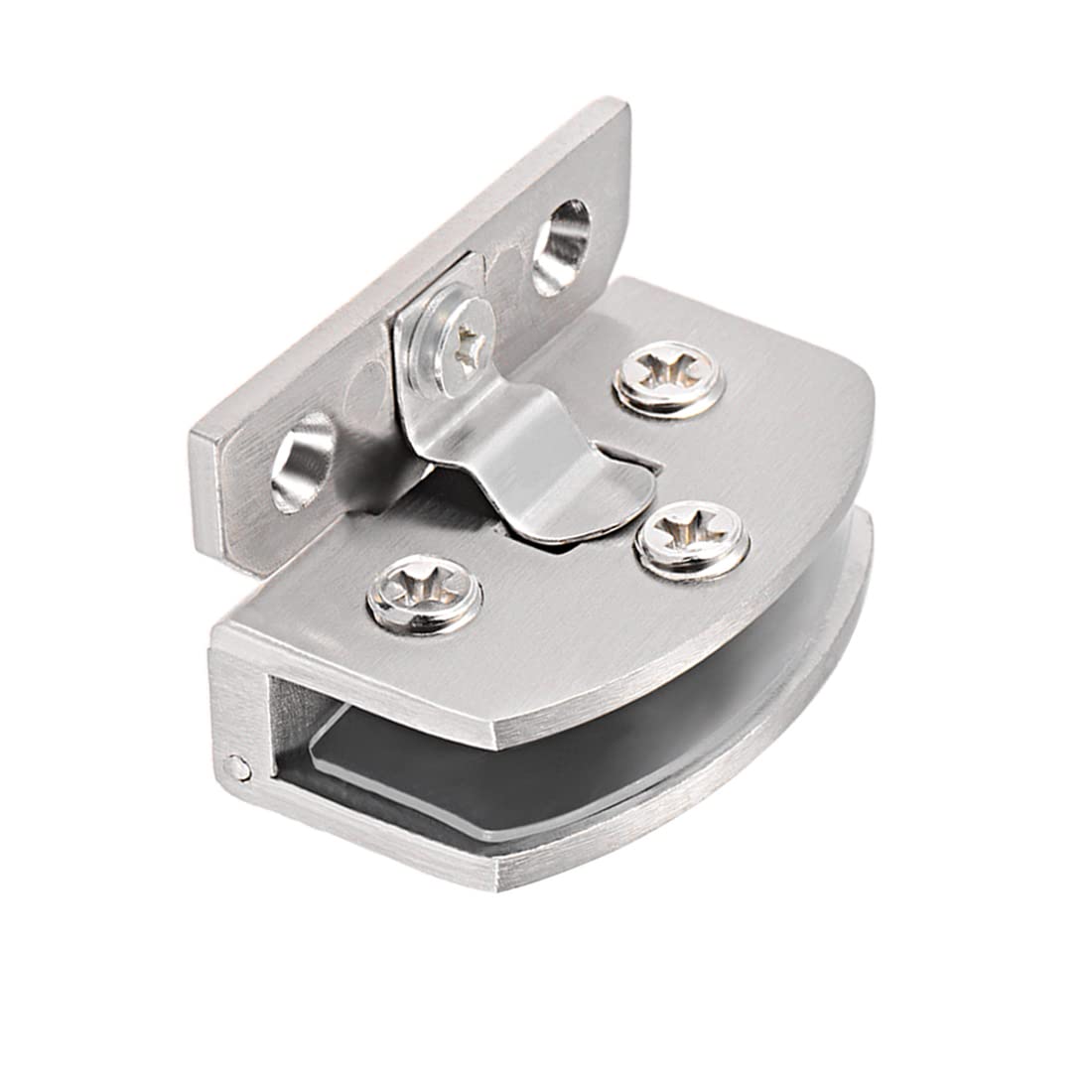 uxcell Glass Hinge Clamps for 5mm-8mm Cabinet Doors - 2 Pack - Perfect for Showcase Cabinets, Display Cases & Glass Door Installations