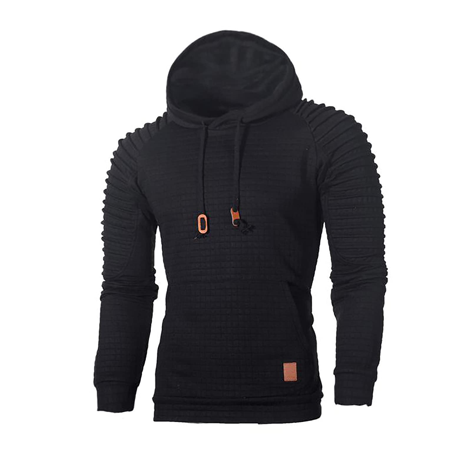 Men's Plain Hoodies with Drawstring - Long Sleeve Muscle Fit Sweatshirts for Workout, Gym & Sports | Athletic Casual Wear for Running, Training & Street Style
