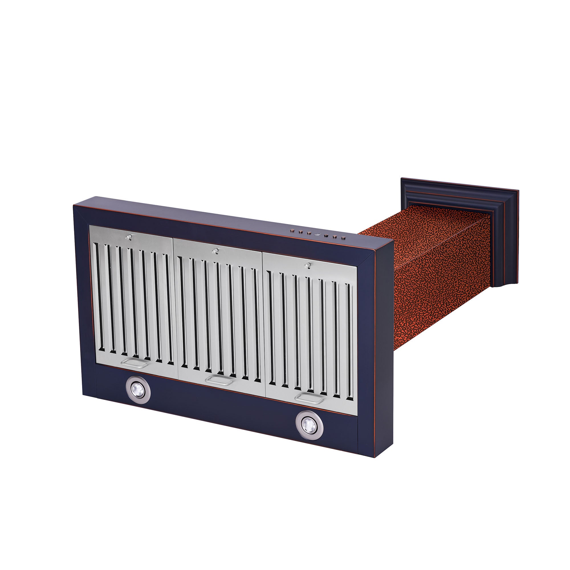 ZLINE Designer Series Wall Mount Range Hood - Embossed Copper Finish, 30/36 Inch Size Options (KB2 EBXXX) | Professional Kitchen Ventilation for Modern Homes
