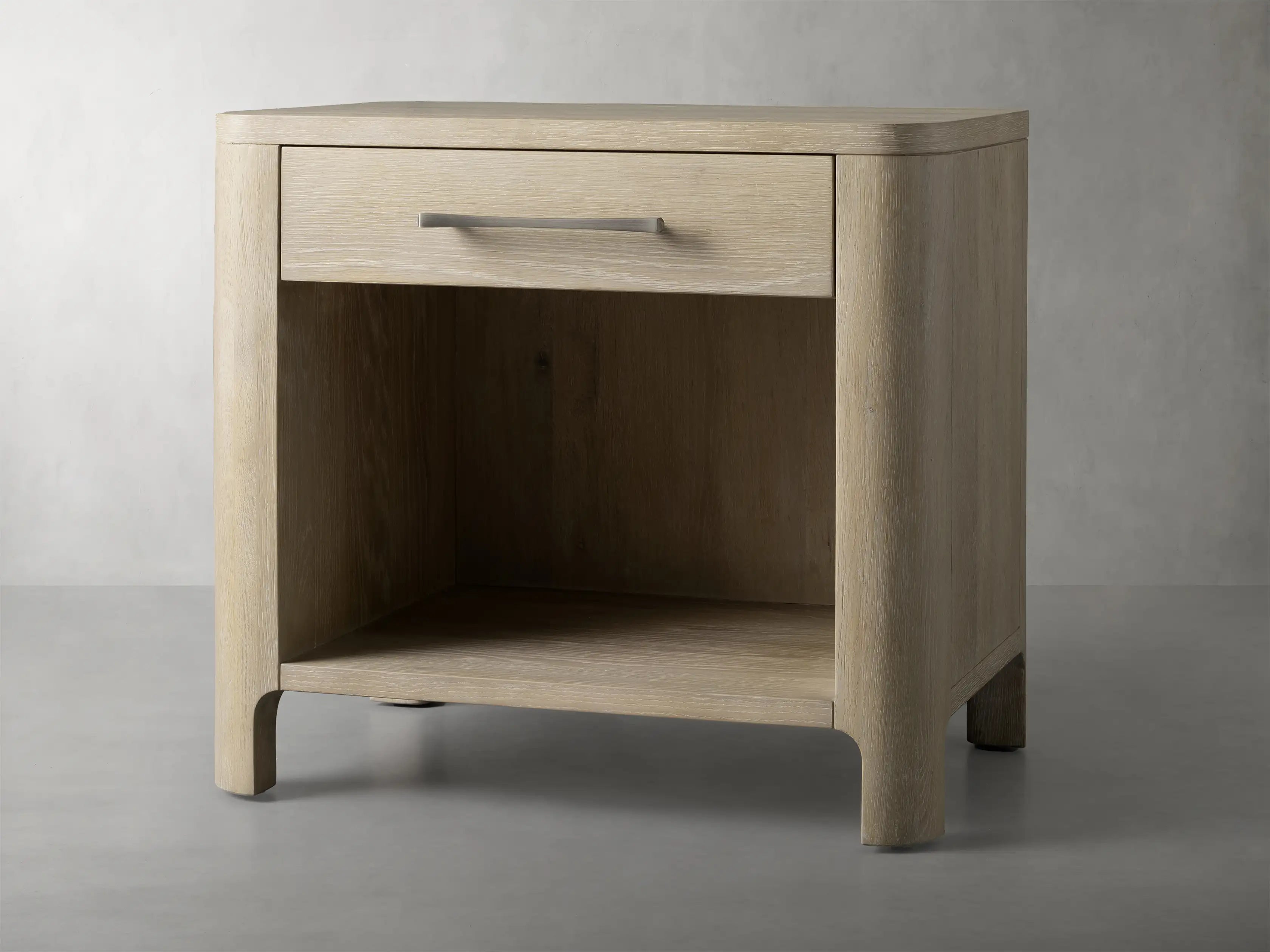 Callie Open Nightstand - Modern Bedside Table with Storage Shelf for Bedroom, Living Room, or Office - Perfect for Books, Lamps, and Decor