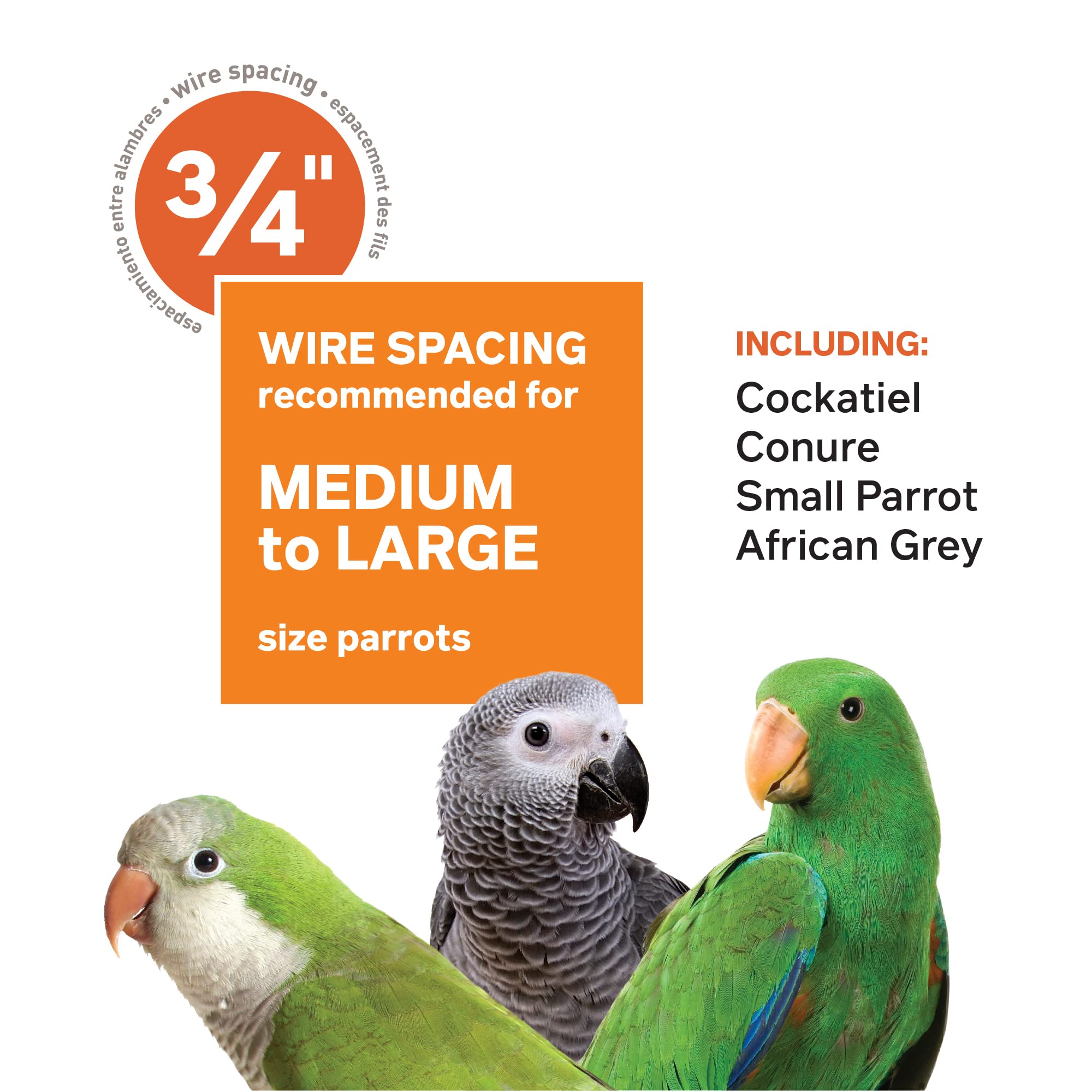Prevue Pet Products 34512 Small Chalk White Dometop Bird Cage - Perfect for Parakeets, Finches & Small Birds - Home & Office Decor