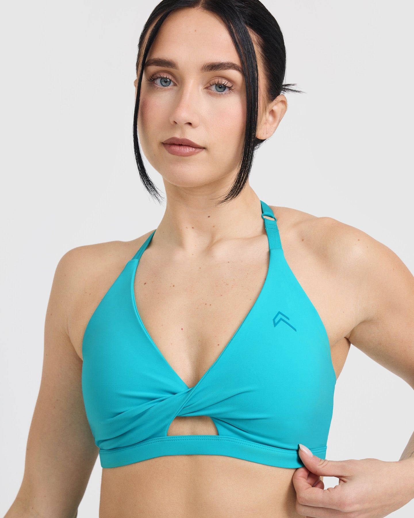 High Support Unified Twist Sports Bra for Women - Aqua Blue | Yoga, Running, Gym & Workout Activewear