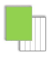 Laser Label Sheets 8.5 x 11 Inches - Fluorescent Green Full Sheet Labels (50 lb, 4 Vertical Back Scores, Permanent Adhesive) - 100 Sheets/Box - Perfect for Office Organization, Shipping Labels & Product Packaging