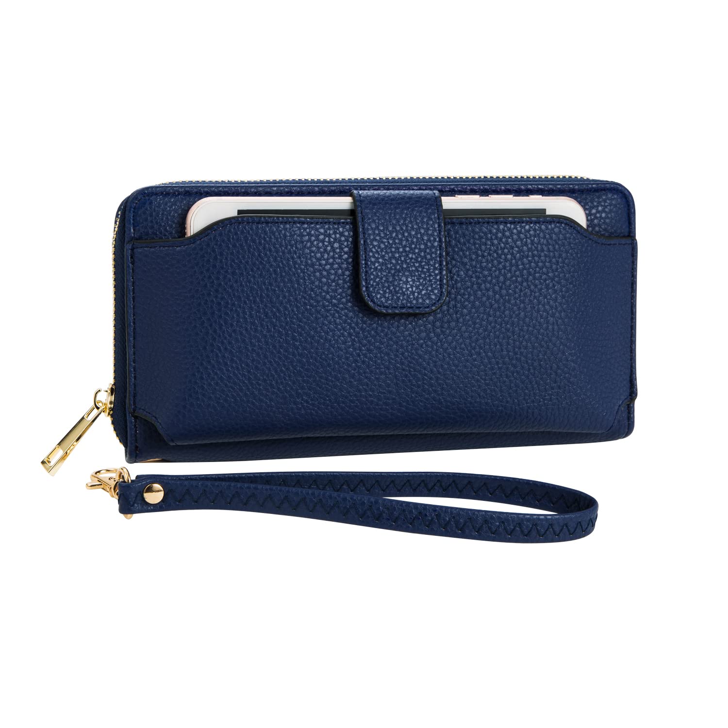 Women's RFID Blocking Wristlet Wallet with Phone Holder - Zip Around Crossbody Handbag for iPhone & Cards - Perfect for Travel, Shopping & Everyday Use
