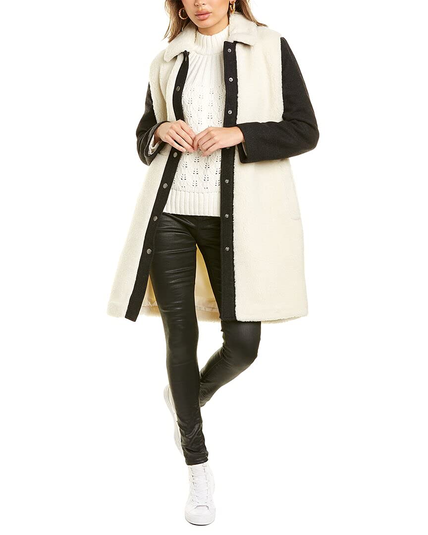 Madewell Sherpa McClancy Coat - Women's Warm Fleece-Lined Winter Jacket for Outdoor & Casual Wear