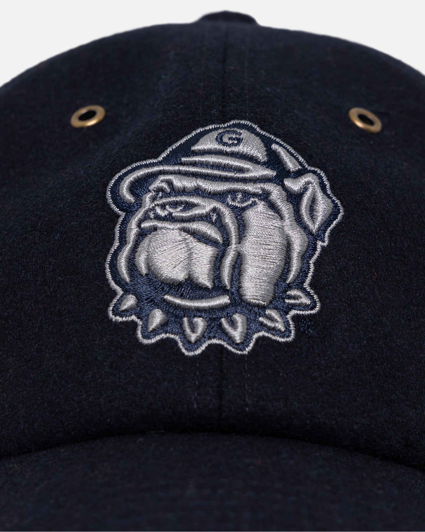 47 Brand Georgetown Hoyas Wooly Clean Up Strapback Hat - Navy Blue Adjustable Baseball Cap for Men & Women - Perfect for College Sports, Tailgating and Casual Wear