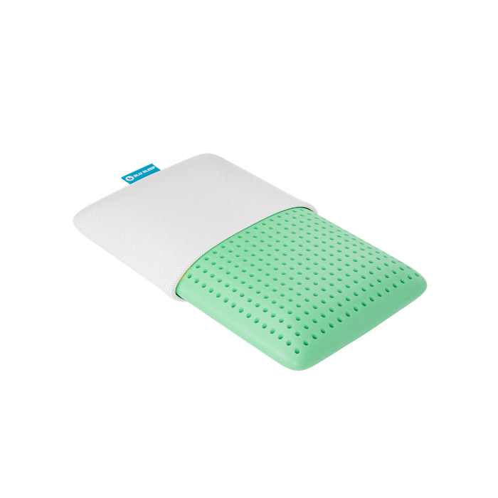 Blu Sleep Bio Aloe Vera Pillow - Cooling Gel Memory Foam Pillow for Side Sleepers | Hypoallergenic & Antibacterial | Perfect for Hot Sleepers, Neck Pain Relief & Better Sleep