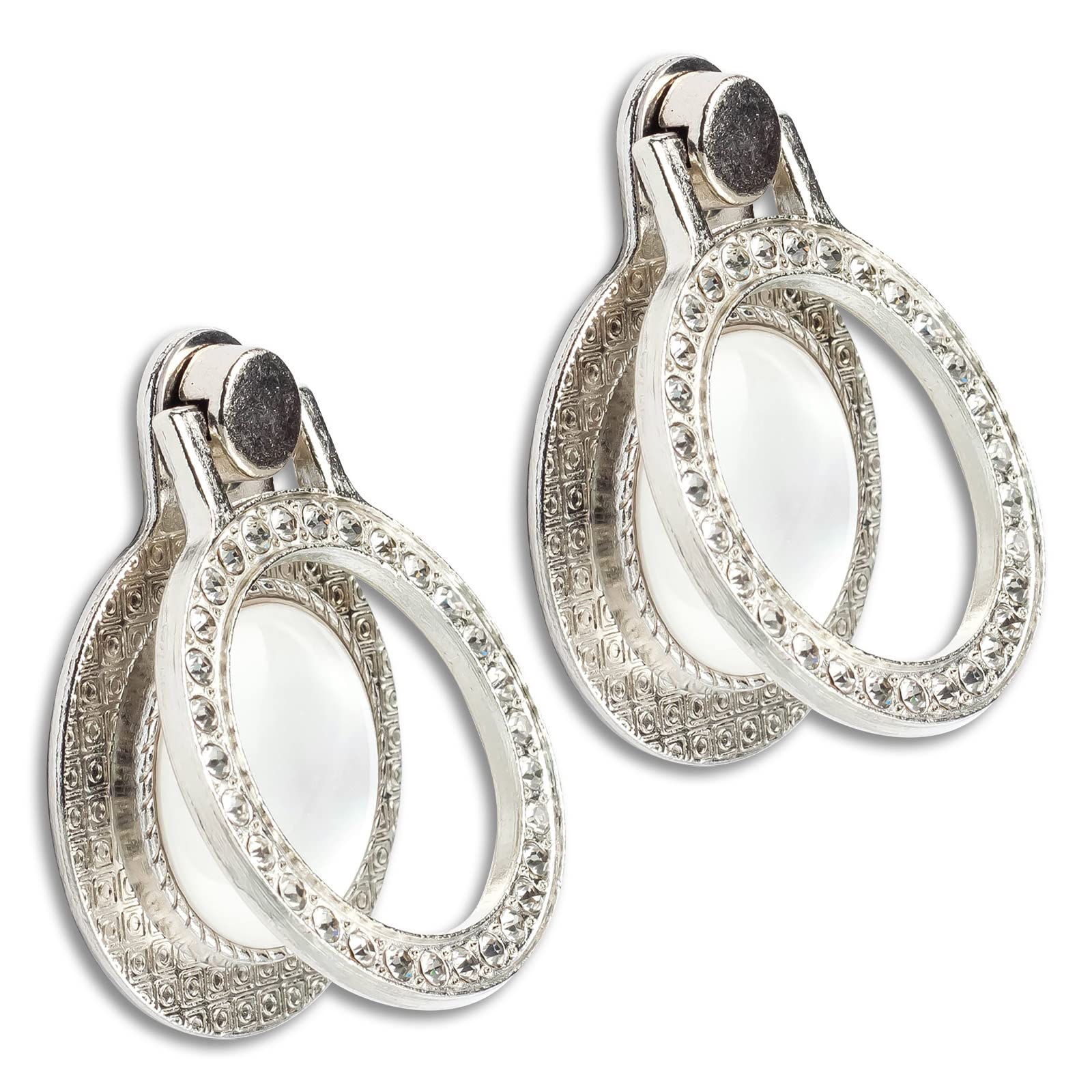 2 Packs Sparkling Gemstone Phone Ring Holder - Bling Bling Rhinestone Grip Stand for Cell Phones & Tablets | Perfect for Secure Grip While Texting, Taking Selfies, or Watching Videos