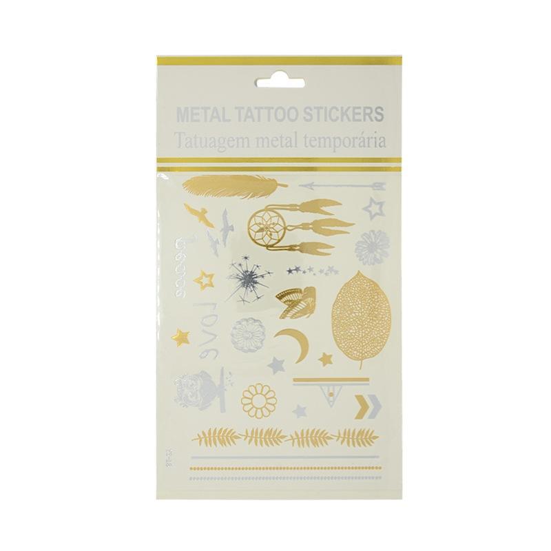 Metallic Temporary Tattoos for Women & Men - Shimmering Body Art Stickers for Parties, Festivals & Cosplay - Waterproof & Long Lasting