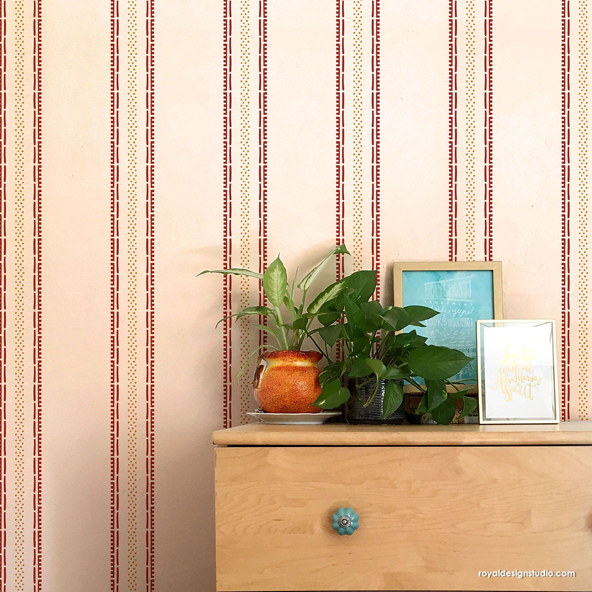 Liam Stripe Wall Stencil - DIY Home Decor Painting Template for Walls, Furniture & Crafts - Perfect for Bedrooms, Living Rooms & Accent Walls