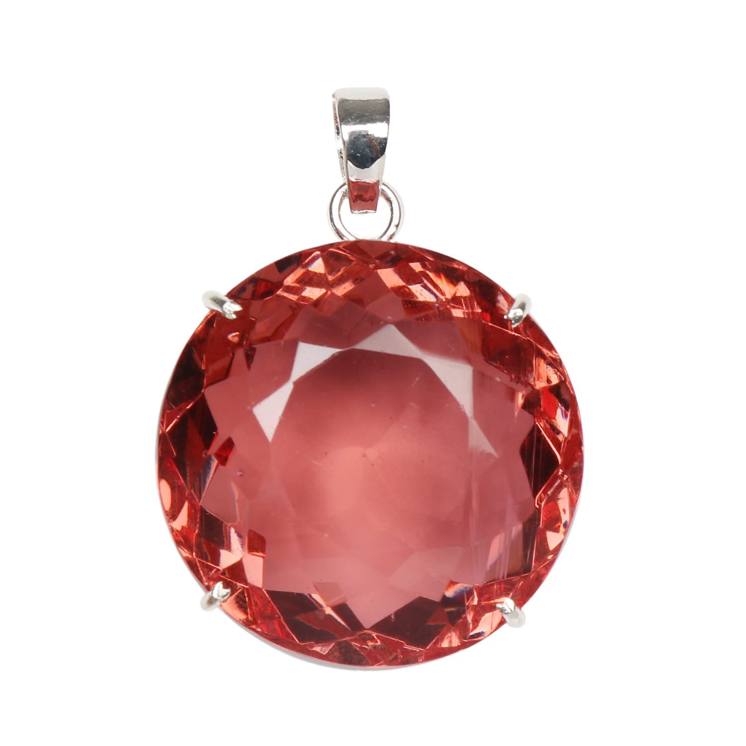 GEMHUB 100-Piece Color Changing Alexandrite Gemstone Pendant - Sterling Silver Round Cut Necklace Charm for Women - Perfect for Birthdays, Anniversaries & Special Occasions