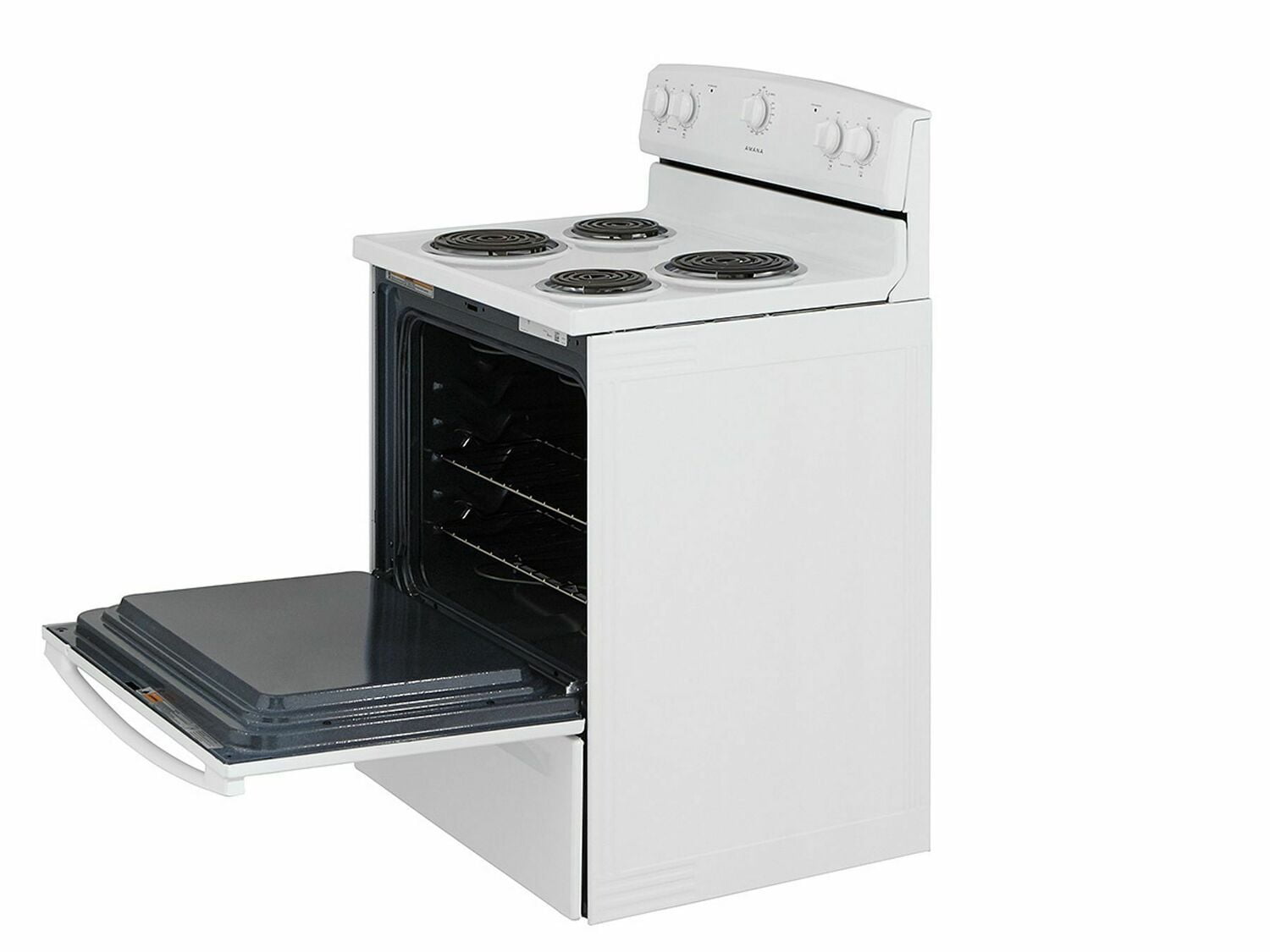 Amana ACR2303MFW 30-Inch Electric Range with Warm Hold Feature - White | Perfect for Home Kitchens & Small Restaurants