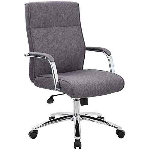 Scranton & Co Gray Swivel Office Chair - Ergonomic Executive Desk Chair with Adjustable Height & 360° Rotation - Perfect for Home Office, Conference Rooms & Workspaces