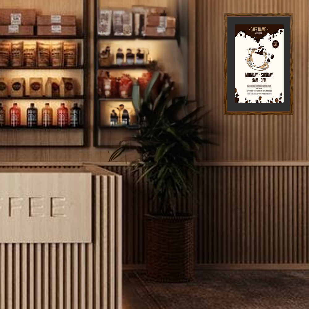 17x23 Designer Wood Snap Frames for Posters - 4 Wide Matboard - Perfect for Home Decor, Office Displays & Art Exhibitions