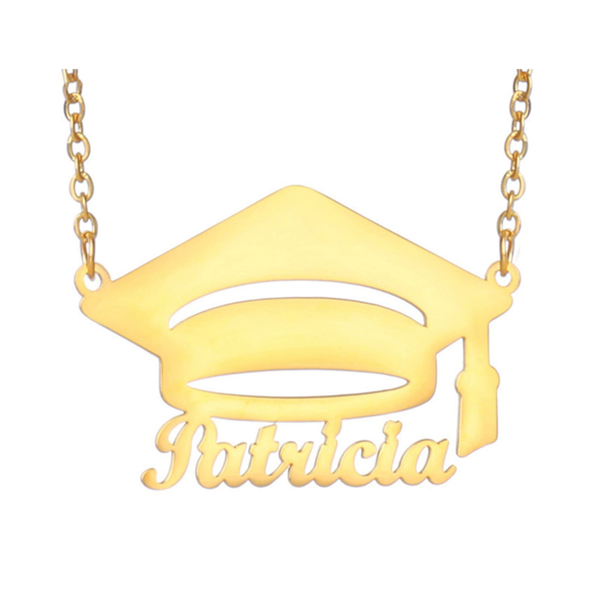 Personalized Bachelor Cap Necklace with Custom Name - 2022 Graduation Jewelry Gift for College & High School Graduates - Perfect for Commencement Ceremonies, Graduation Parties & Keepsake Memories