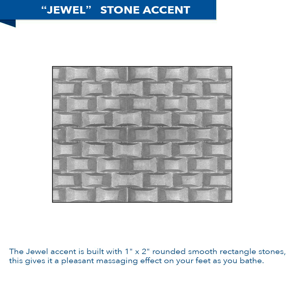 DIY Shower Remodel Kit - Corner Wet Cement Sistine Stone & Jewel Stone Accent for Bathroom Renovation | Perfect for Home Improvement, Shower Walls, and Wet Area Decor