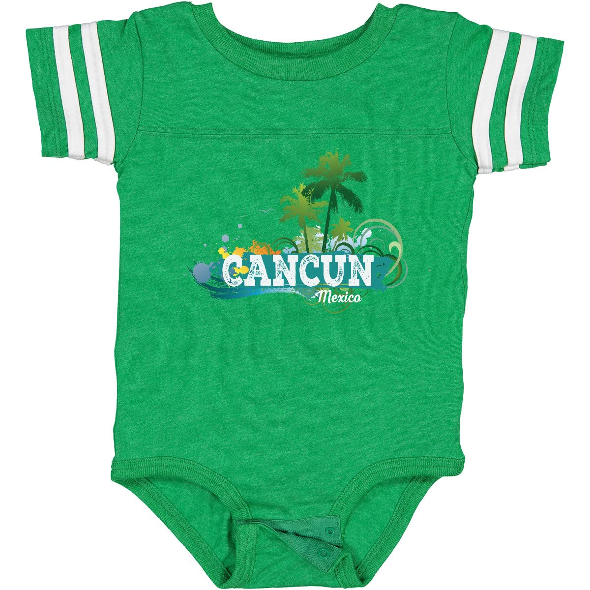 Inktastic Cancun Mexico Tropical Vacation Beach Baby Bodysuit - Cute Summer Outfit for Boys & Girls - Perfect for Beach Trips, Family Photos & Tropical Vacations