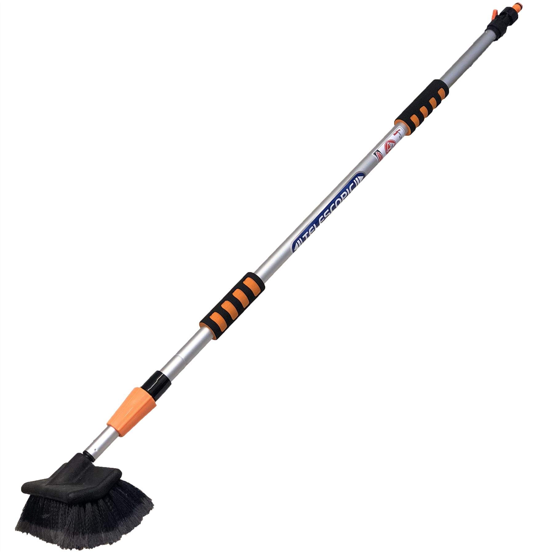 AB Tools 2m Extendable Aluminium Car Wash Brush with Telescopic Hose - Durable Water Cleaning Mop for Cars, Trucks, and Outdoor Surfaces