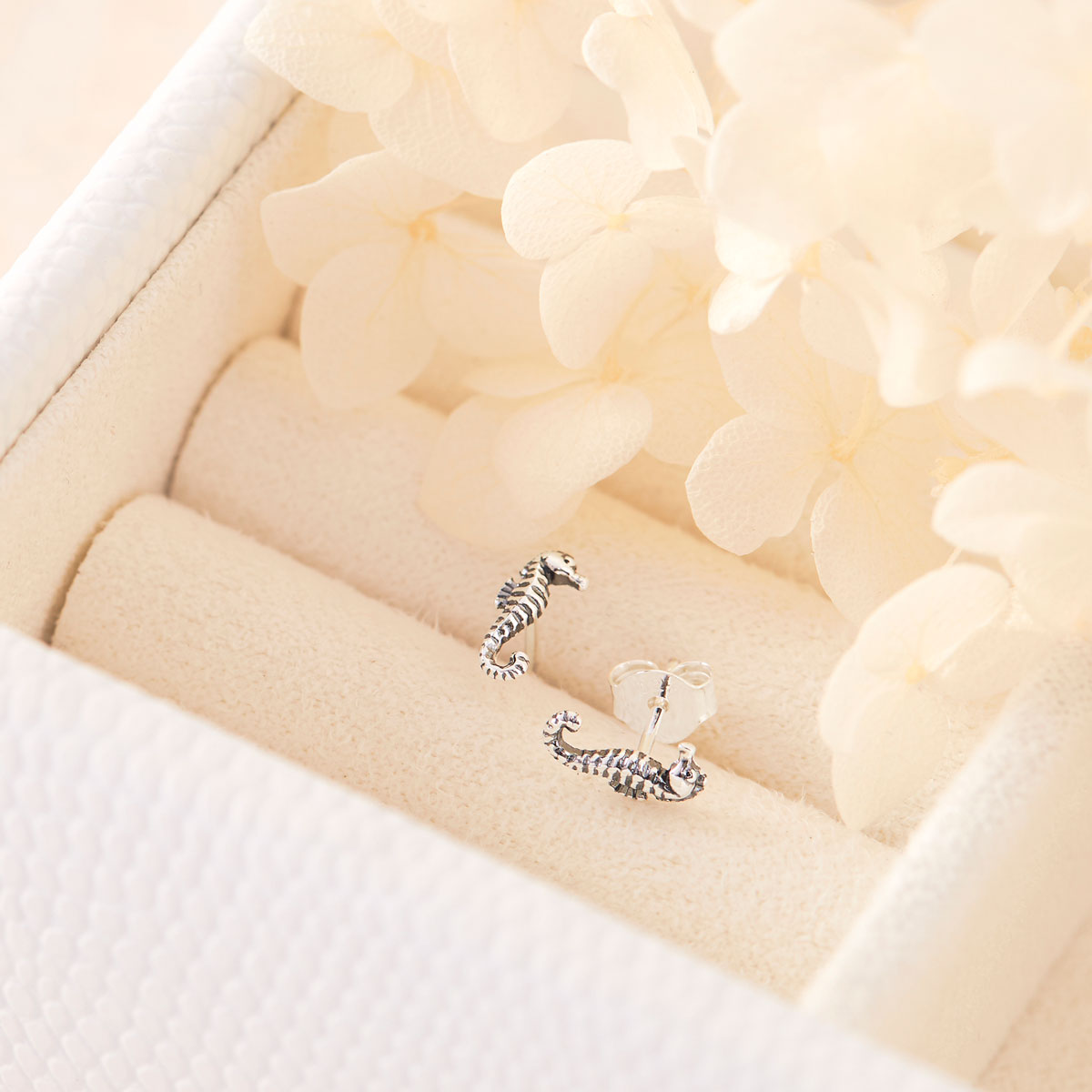 Baby Seahorse Stud Earrings - Cute Tiny Seahorse Jewelry for Girls & Women - Perfect Gift for Birthdays, Valentine's Day & Everyday Wear