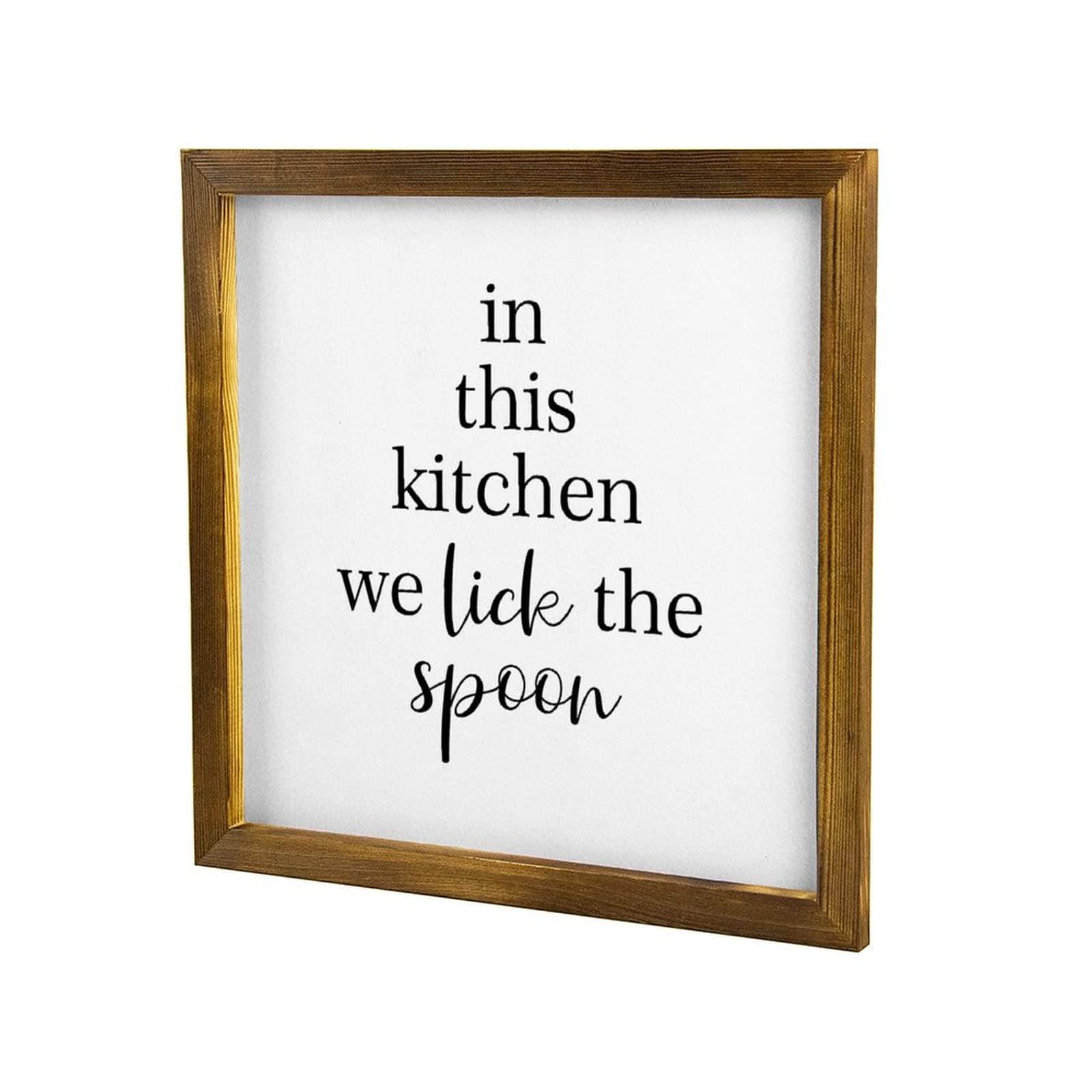 Farmhouse Wood Framed Bible Verse Sign - Kitchen & Bedroom Decor 12x12Inch