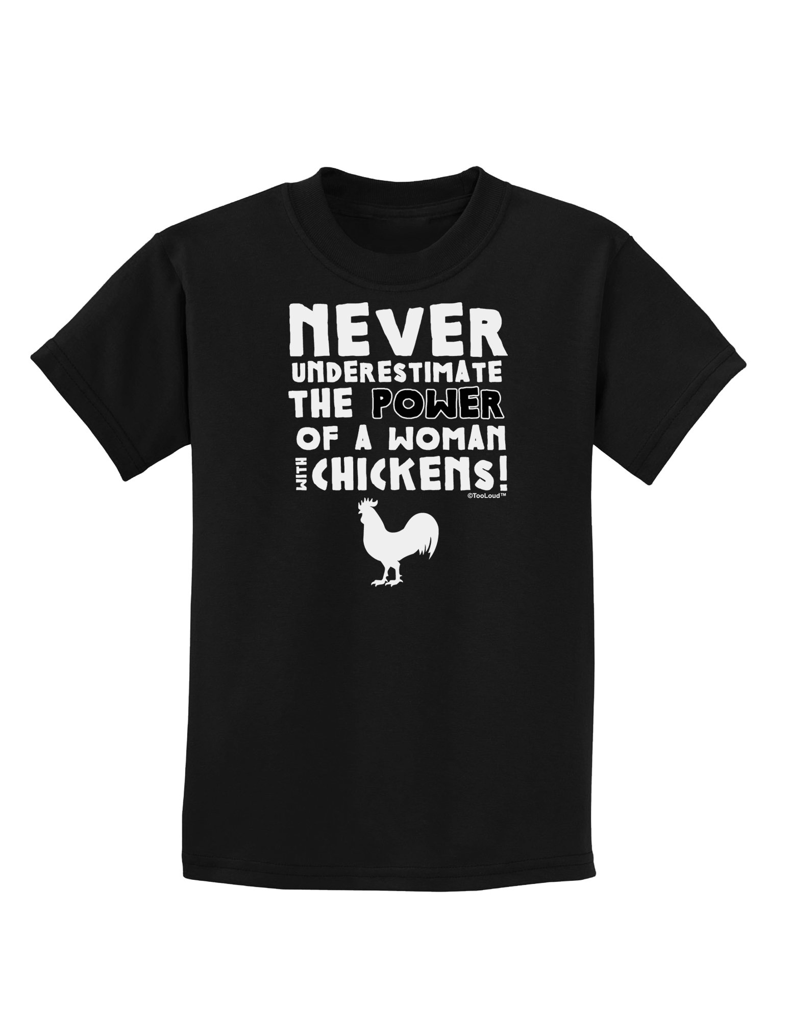 TOOLOUD Funny Women with Chickens Graphic T-Shirt - Cute Chicken Lover Tee for Women & Girls - Perfect Gift for Poultry Farmers & Animal Lovers (Home, Farm, Casual Wear)