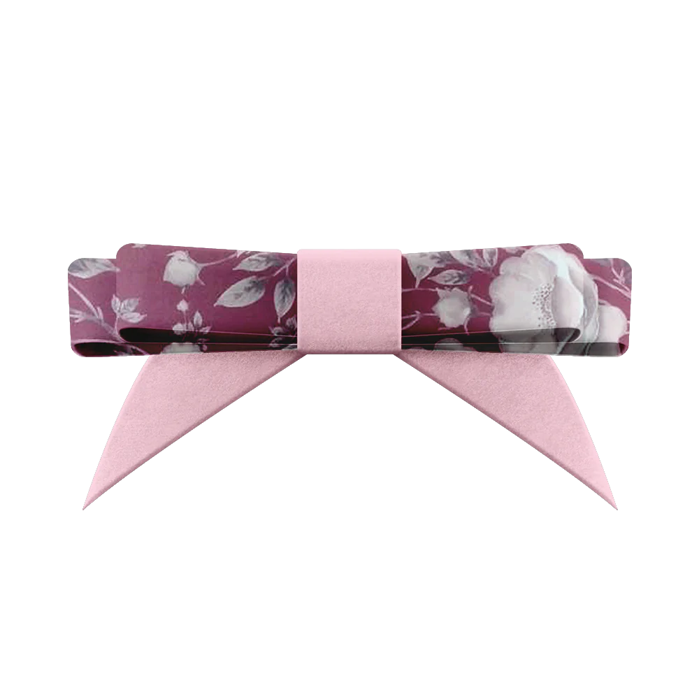 Elegant Patterned Bow Hair Accessory - Dusty Rose Color for Women & Girls | Perfect for Weddings, Parties & Everyday Style
