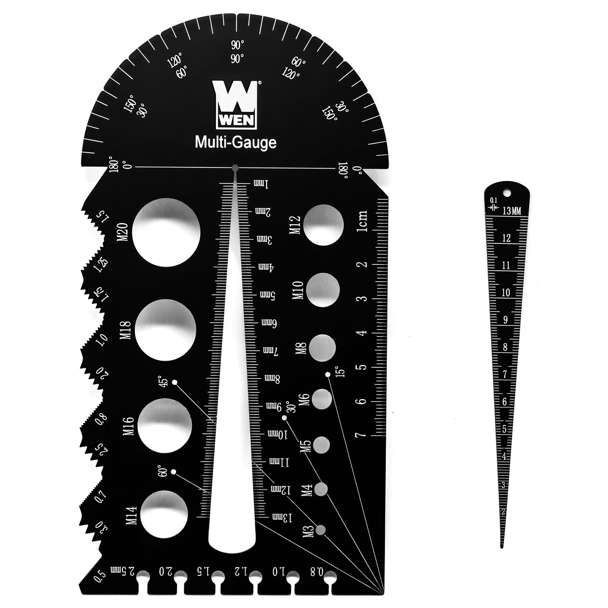 WEN ME210G Metric & Imperial Thread Pitch Gauge Set - 2 Pack with Carrying Case | Precision Measuring Tool for Metalworking, Plumbing & Automotive Repair